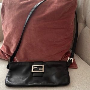 Fendi 90’s bag leather. Minor scratches because I’ve had it so long. Since 1997